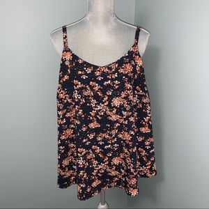 PENNINGTONS floral print camisole tank top spaghetti strap office wear size X